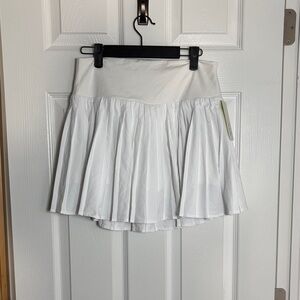 All in Motion White Pleated Skirt